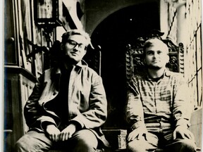 S Ivo Rozsypalem na zámku Žleby, 1966 (J. Skuhravý)