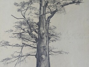 Školní výtvarná práce Ladislava Olivy, 50. léta (L. Oliva)