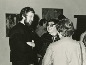 S Naďou Řehákovou, vernisáž Václava Žatečky v Turnově,  1987 (M. Cogan)