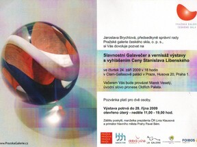 Pozvání na vyhlášení prvního ročníku Stanislav Libenský Award, 2009 (O. Palata)