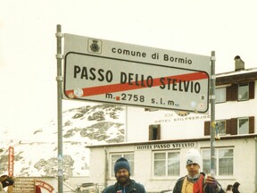 Se synem otakarem na Passo Stelvio, 1992 (O. Simm)