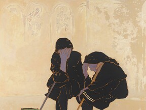 Před chrámem ve vesničně na ostrově Kréta, 2016 (J. Urban)