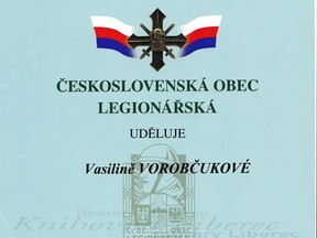 Dekret k Pamětní medaili Československé obce legionářské II. stupně (O. Ihnatová)