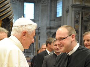 S papežem Benediktem XVI. v roce 2010 (S. Přibyl)