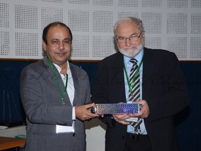 S prof. Mukhopadhyayem, děkanem fakulty inženýrství v National Institute of Technology Jalandhar 2019 (L. Hes)
