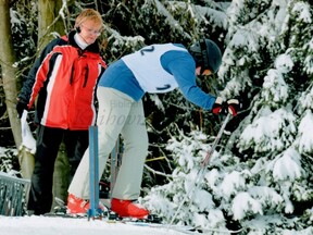 Jako startérka při sjezdařských závodech (S. Hejralová)