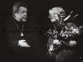 Beseda s hercem Janem Kanyzou v roce 1999. (S. Hejralová)