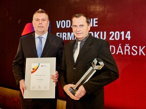 S Jaroslavem Turnhöferem při získání ocenění Firma roku 2014 (P. Novotný)