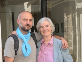 S pařížskou galeristkou Clarou Scremini, 2015 (M. Hlubuček)