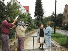 Se štábem ČT a při povodňovém stavu, 1995 (M. Matušková)